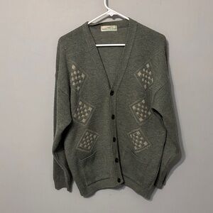 Vintage St Michael from Marks & SpencerMen's Green Sweater with Patterned Design